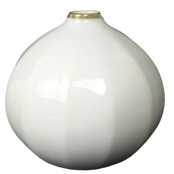 Vintage Japanese Porcelain Bulb Vase White Fukagawa Koransha Arita Feng Shui - Picture 1 of 8